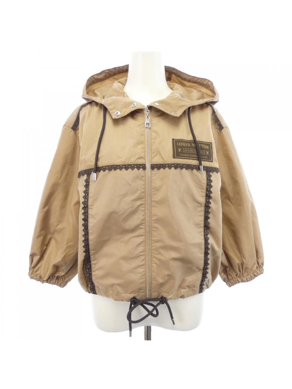 Louis Vuitton Lace Trim Hooded Jacket